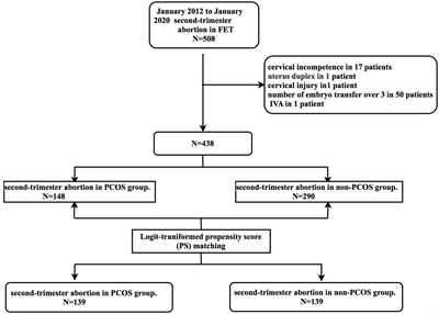 Contribution of cervical incompetence to occurrence of second trimester abortion in patients with polycystic ovary syndrome during the frozen embryo transfer cycle